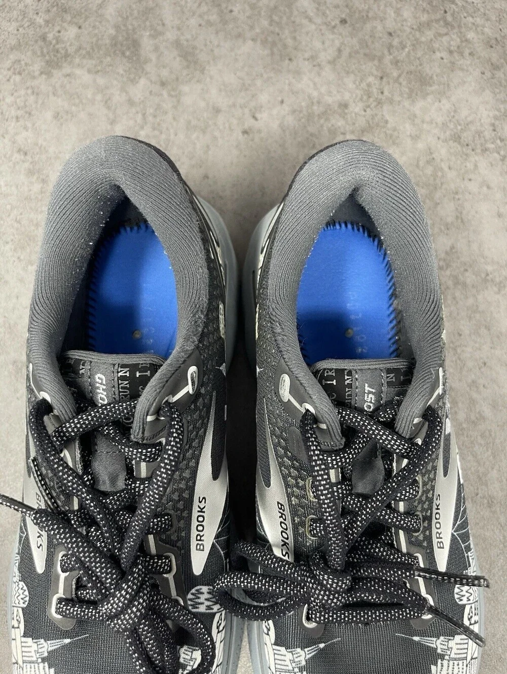 Brooks Ghost 14 NYC Marathon Womens Size 6 Black Gray Limited Running Shoes